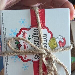 Merry Grinchmas The Grinch Themed Ceramic Drink Coasters